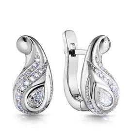 Серьги с английским замком из золота Я6519423000