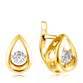 Серьги с английским замком из золота Я6836-RD56319320000