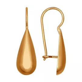 Серьги с французским замком из золота 027161