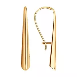 Серьги с французским замком из золота 027431