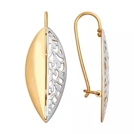 Серьги с французским замком из золота 027885