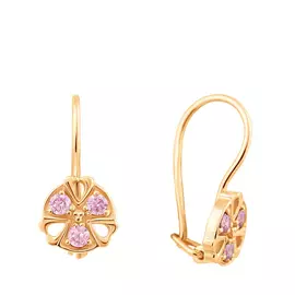 Серьги с французским замком из золота 21-1219-11-61