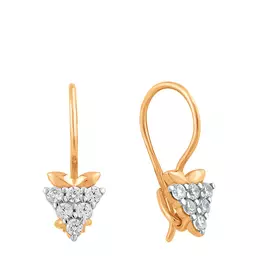 Серьги с французским замком из золота 21-1975-11-01