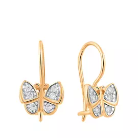 Серьги с французским замком из золота 21-1976-11-01