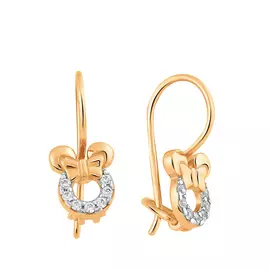 Серьги с французским замком из золота 21-1977-11-01