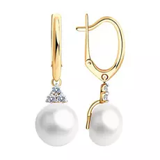 Серьги с французским замком из золота 792244