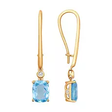 Серьги с французским замком из золота 725231