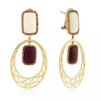 Серьги с французским замком из золота POM0009-E