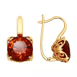 Серьги с французским замком из золота 725133