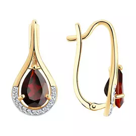 Серьги с французским замком из золота 727136