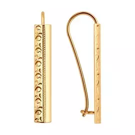 Серьги с французским замком из золота Д0268-51-120-00245-1