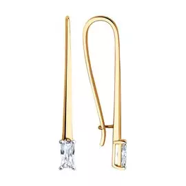 Серьги с французским замком из золота Д0268-51-120-00636-1