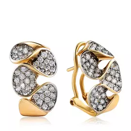 Серьги с французским замком из золота E002126