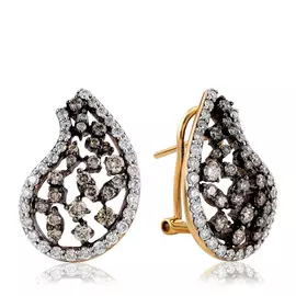 Серьги с французским замком из золота мзE001884