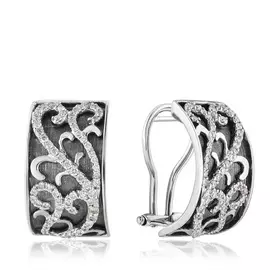 Серьги с французским замком из золота мзE0811HT