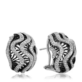 Серьги с французским замком из золота мзE 1091HT