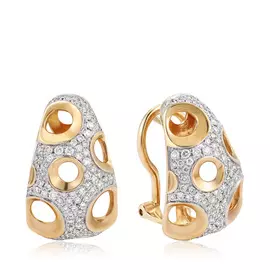 Серьги с французским замком из золота мзR318DWC4YG