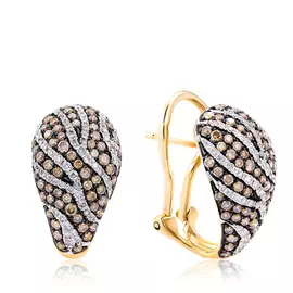 Серьги с французским замком из золота мзS282DNC4