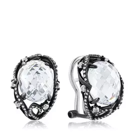 Серьги с французским замком из золота мзS602WTC4