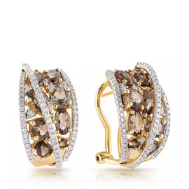 Серьги с французским замком из золота мзS606STC4