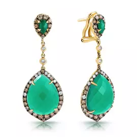 Серьги с французским замком из золота юаE11446WQMA