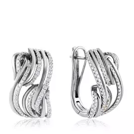 Серьги с французским замком из золота юрE08482