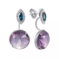 Серьги со съемным элементом из золота AAS-3806E_SR_AM_LT_WG