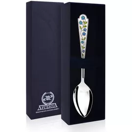 Серебряная чайная ложка «Лето Василек» 120ЛЖ03807