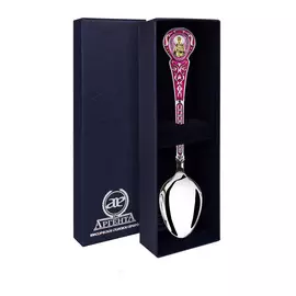 Серебряная чайная ложка «Матрона» 813ЛЖ00808_красный