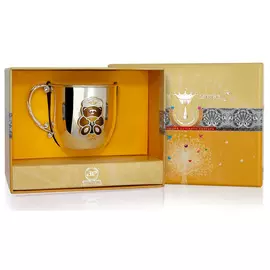 Серебряная детская кружка «Мишка» 483КР05808