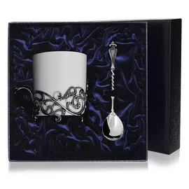 Серебряная кофейная пара «Витая» 571НБ03806