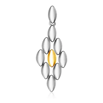 Серебряная подвеска с позолотой 01П058234А