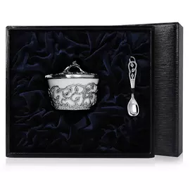 Серебряная солонка Листья 597СЛ00806