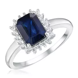 Серебряное кольцо с корундом R-DRGR00686-SP