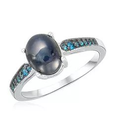 Серебряное кольцо с сапфиром R-DRGR00927-SP-SPC