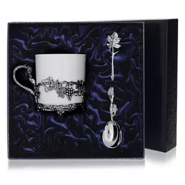 Серебряный кофейный набор Виноград 546НБ07806