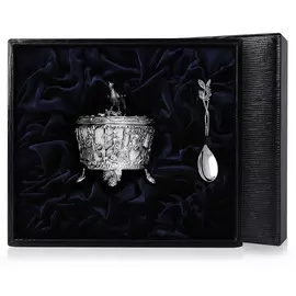 Серебряный набор из солонки и ложки 599СЛ00806