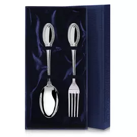 Серебряный столовый набор Император 2 предмета 176НБ01801