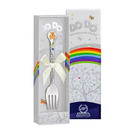 Вилка детская из серебра 1205ВЛ05801_оранж