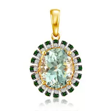 Золотая подвеска с аметистом и бриллиантами D0001005307000