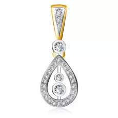 Золотая подвеска с бриллиантами 02П012-01