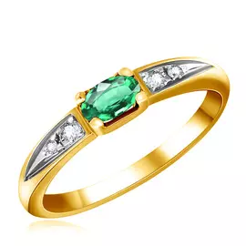Золотое кольцо с изумрудом 2В00116-011