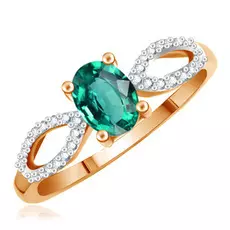 Золотое кольцо с изумрудом и бриллиантами К10509и