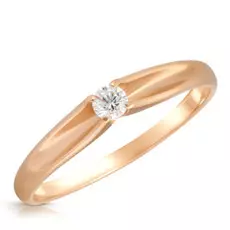 Золотое помолвочное кольцо с бриллиантом 15119634