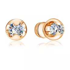 Золотые серьги-пусеты с бриллиантами 16319002000