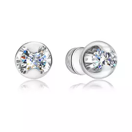 Золотые серьги-пусеты с бриллиантами 66319003000