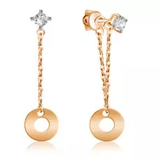 Золотые серьги с фианитами Д0268-026848