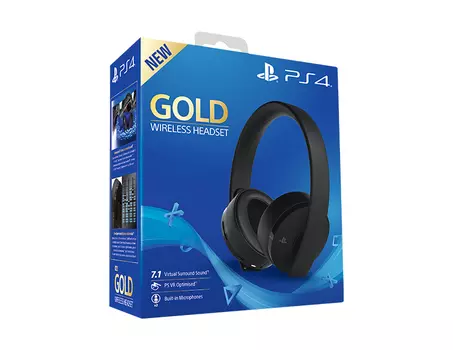 Беспроводная гарнитура для PlayStation 4 Gold Wireless (черная)
