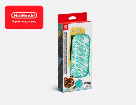 Чехол в стиле Animal Crossing: New Horizons и защитная плёнка для Nintendo Switch Lite