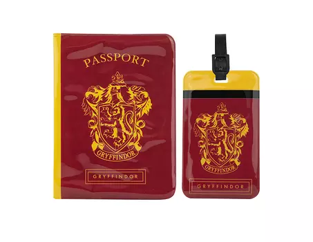 Дорожный набор Гарри Поттер Гриффиндор (обложка для паспорта, бирка для чемодана)